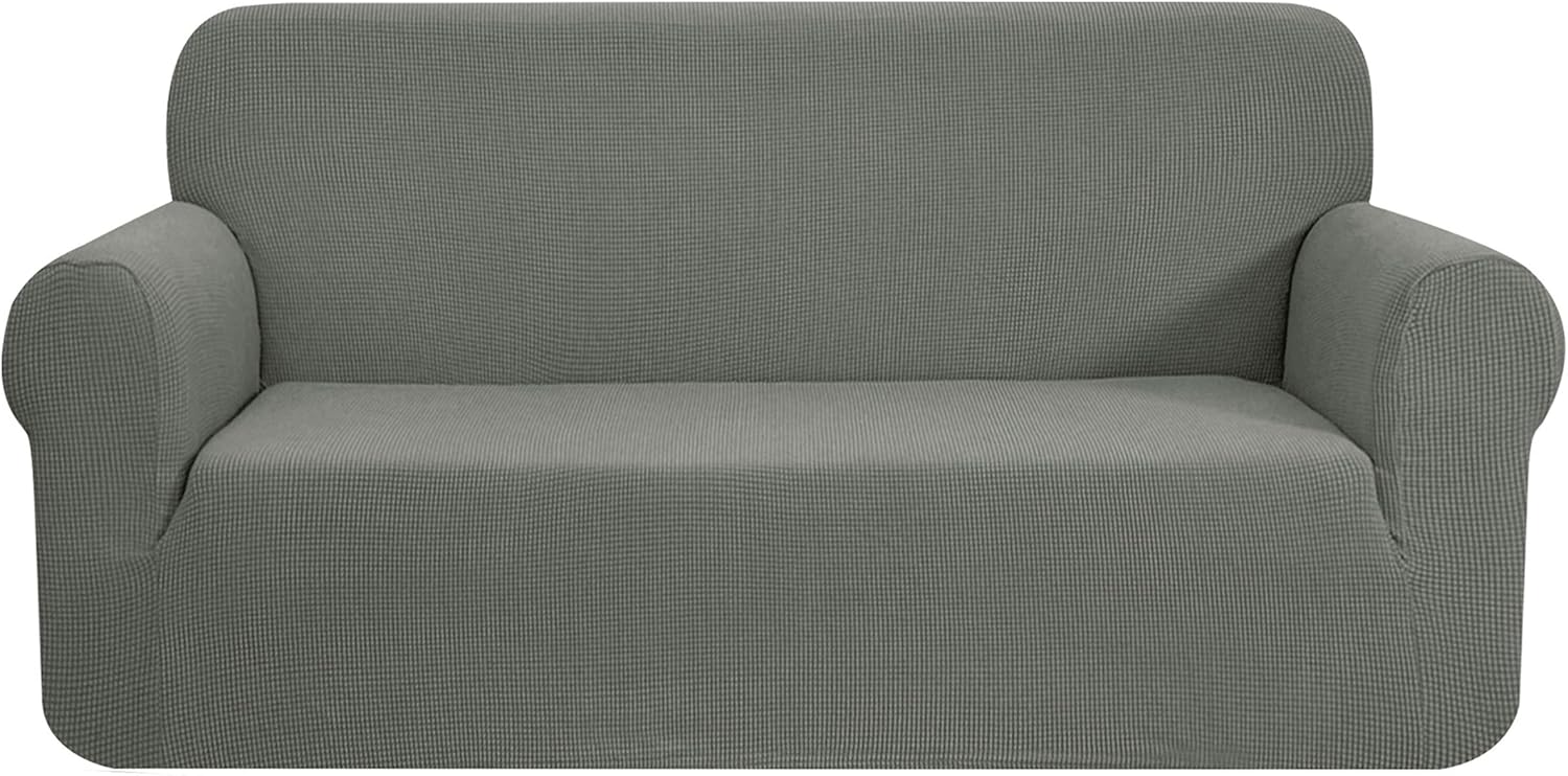 1 Piece Jacquard Sofa Cover - 3 Seater (Dove Grey)