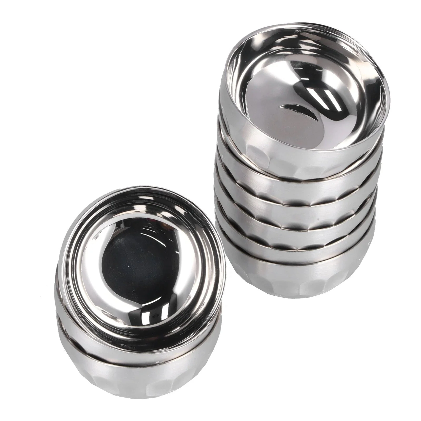 10pcs Stainless Steel Double Wall Heat Insulated Bowls - Image 4