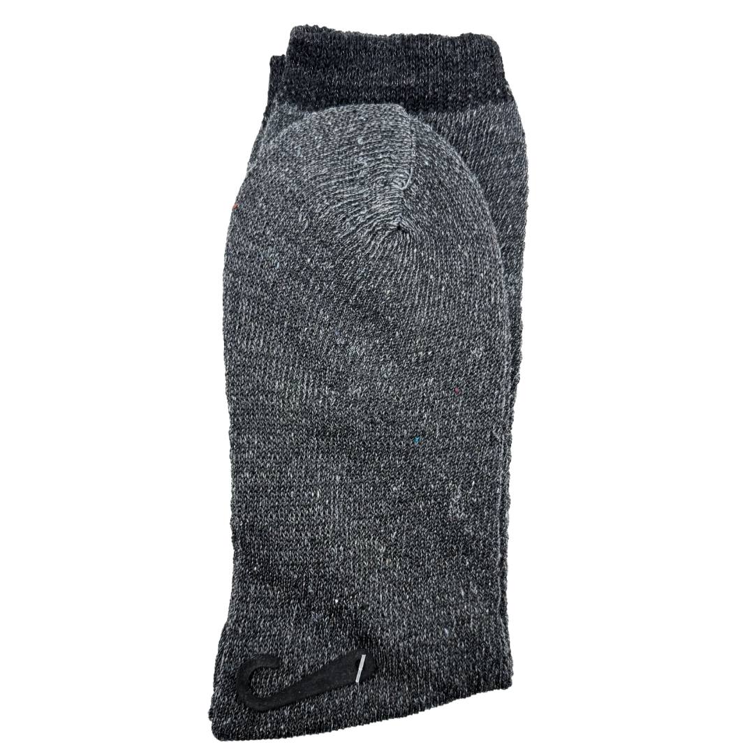 12 Pack Lambs Wool Chunky Socks - Dark Grey (Size 6-11 UK) - Image 3