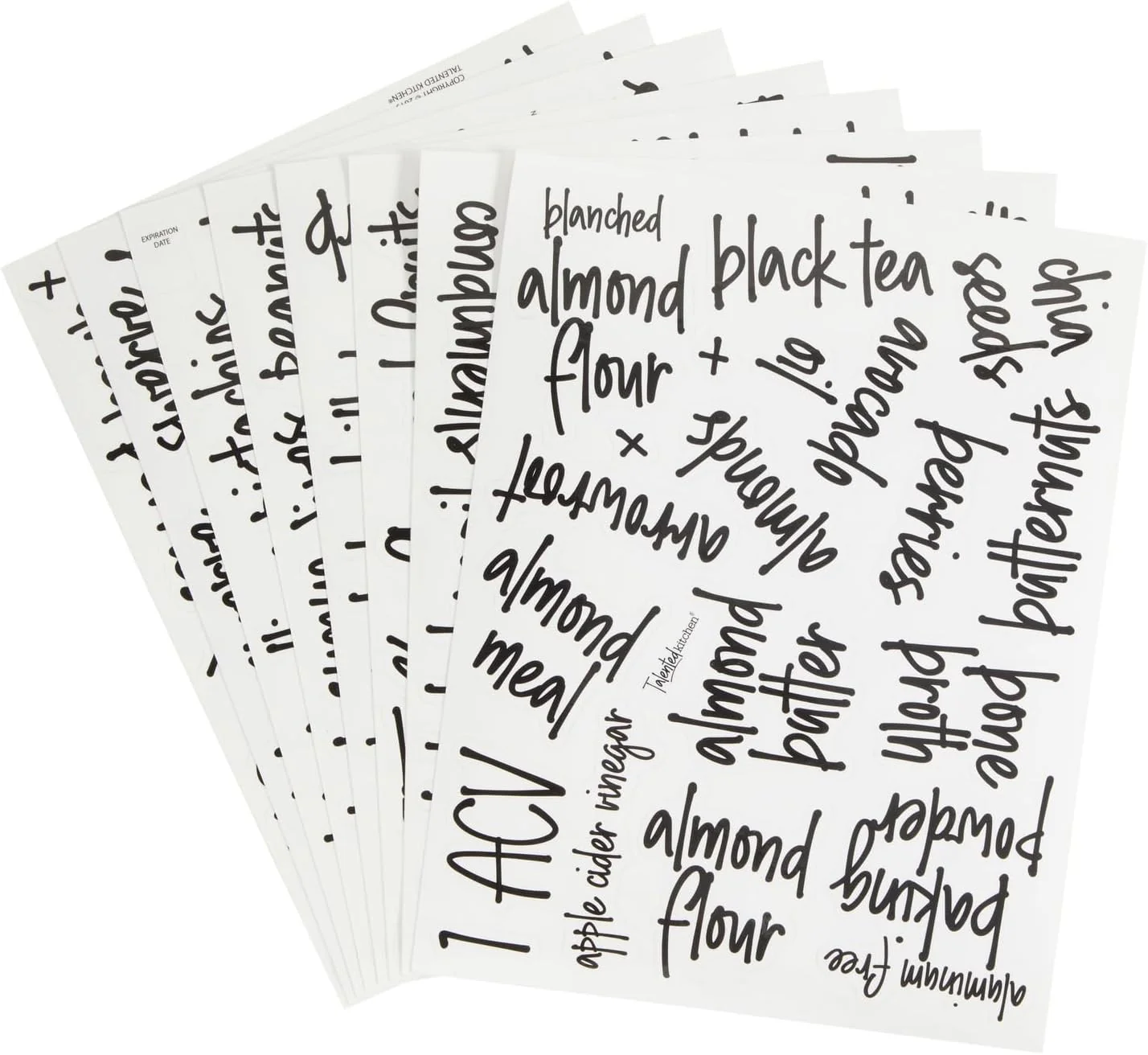 170 Keto Kitchen Pantry Labels for Food Storage Containers - Black Script - Image 6