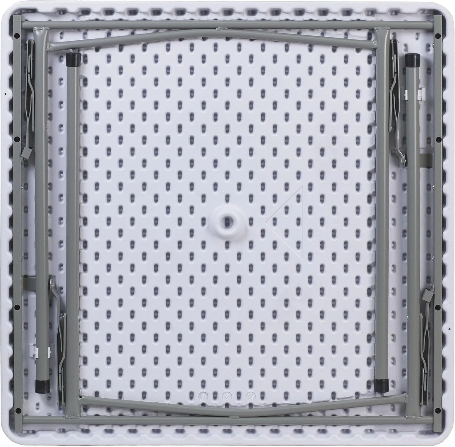 2.81-Foot Square Granite White Plastic Folding Table - Image 4
