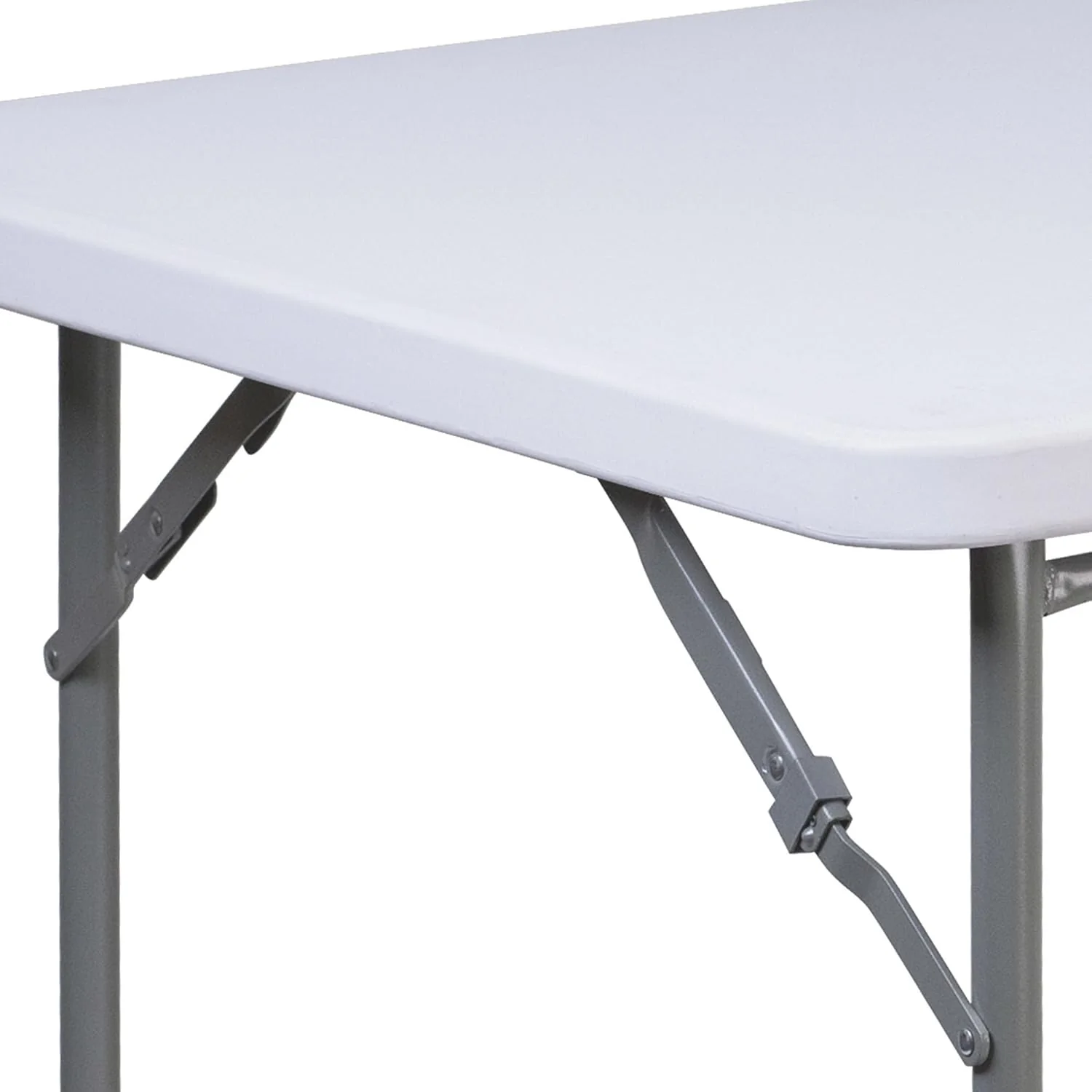 2.81-Foot Square Granite White Plastic Folding Table - Image 5