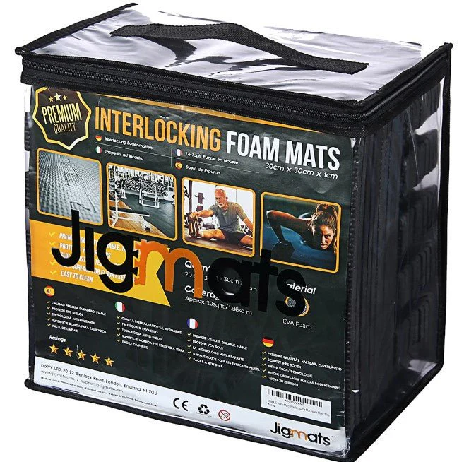 20 Black Interlocking Foam Mats - 30cm x 30cm tiles - Image 2