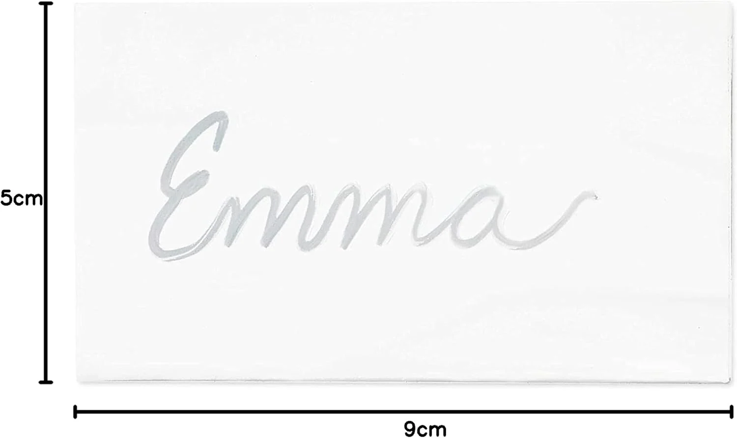 20-Pack of Rectangular Acrylic Wedding Place Cards - 9x5cm Each - Image 2