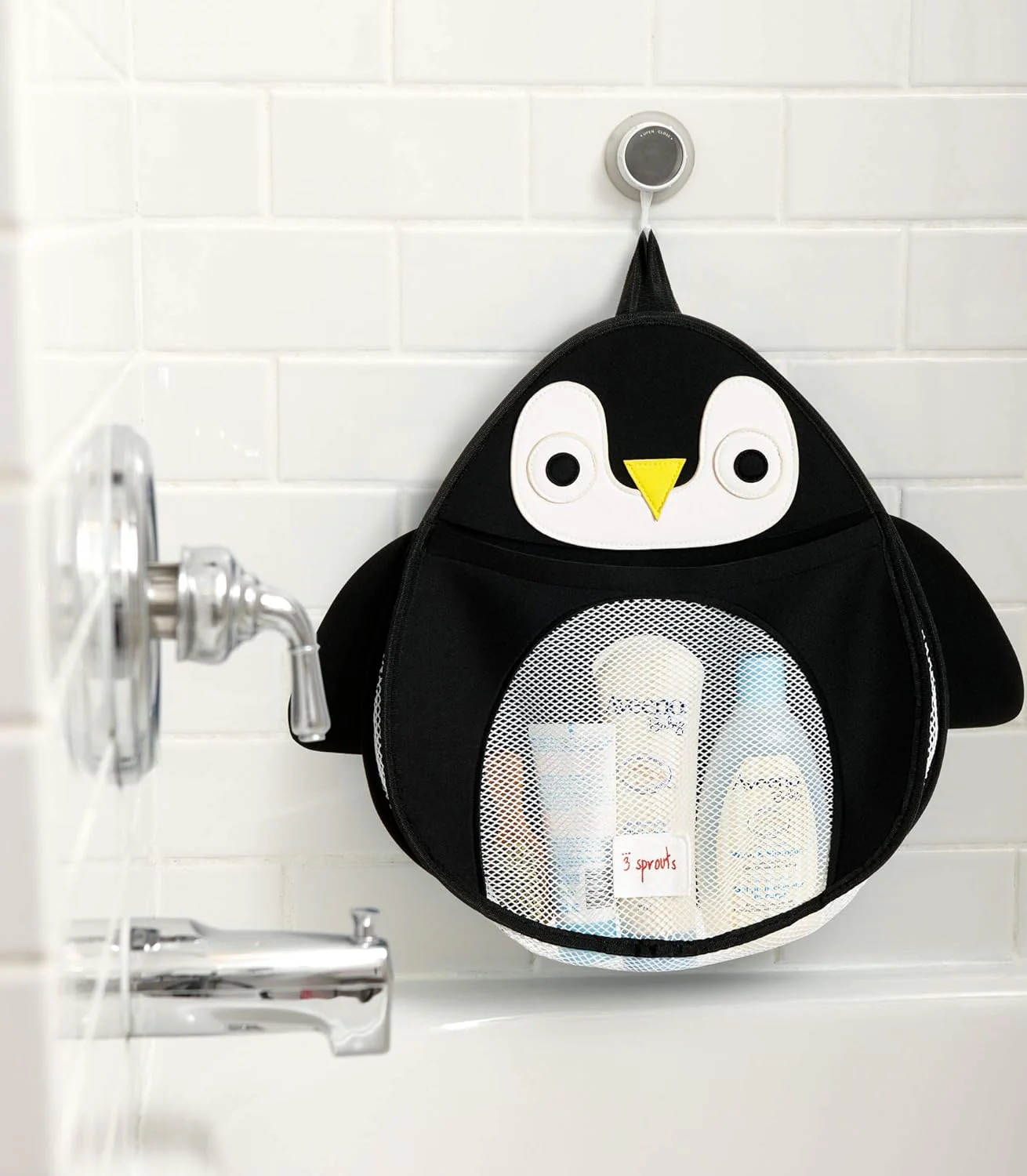 3 Sprouts Baby Bath Toy Bag for Bath Toys - Penguin - Image 4
