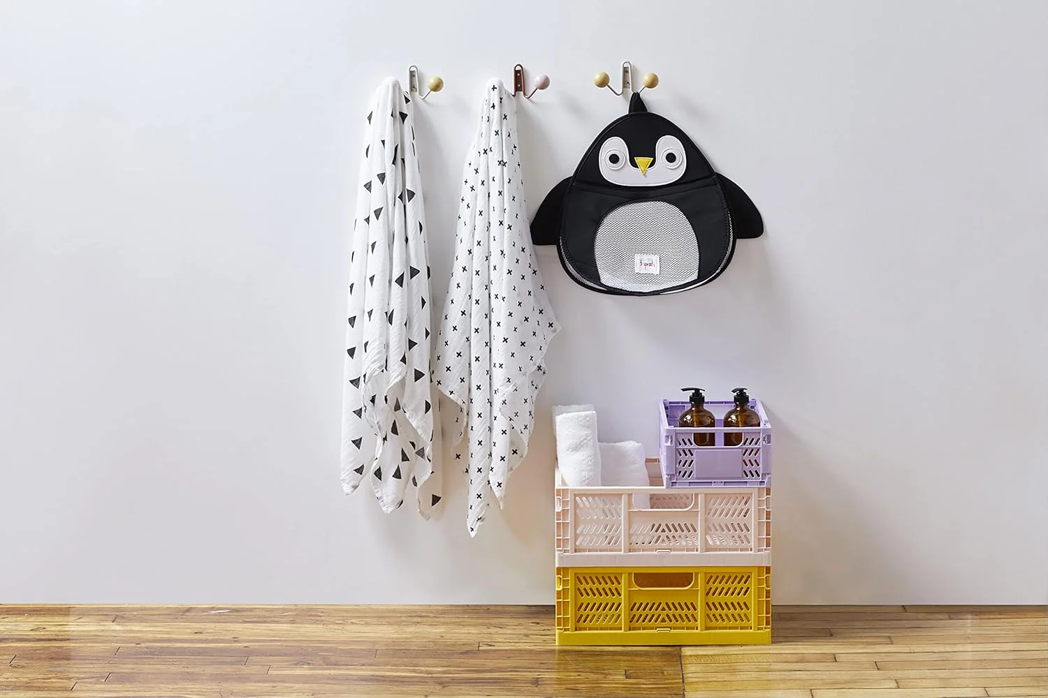 3 Sprouts Baby Bath Toy Bag for Bath Toys - Penguin - Image 6