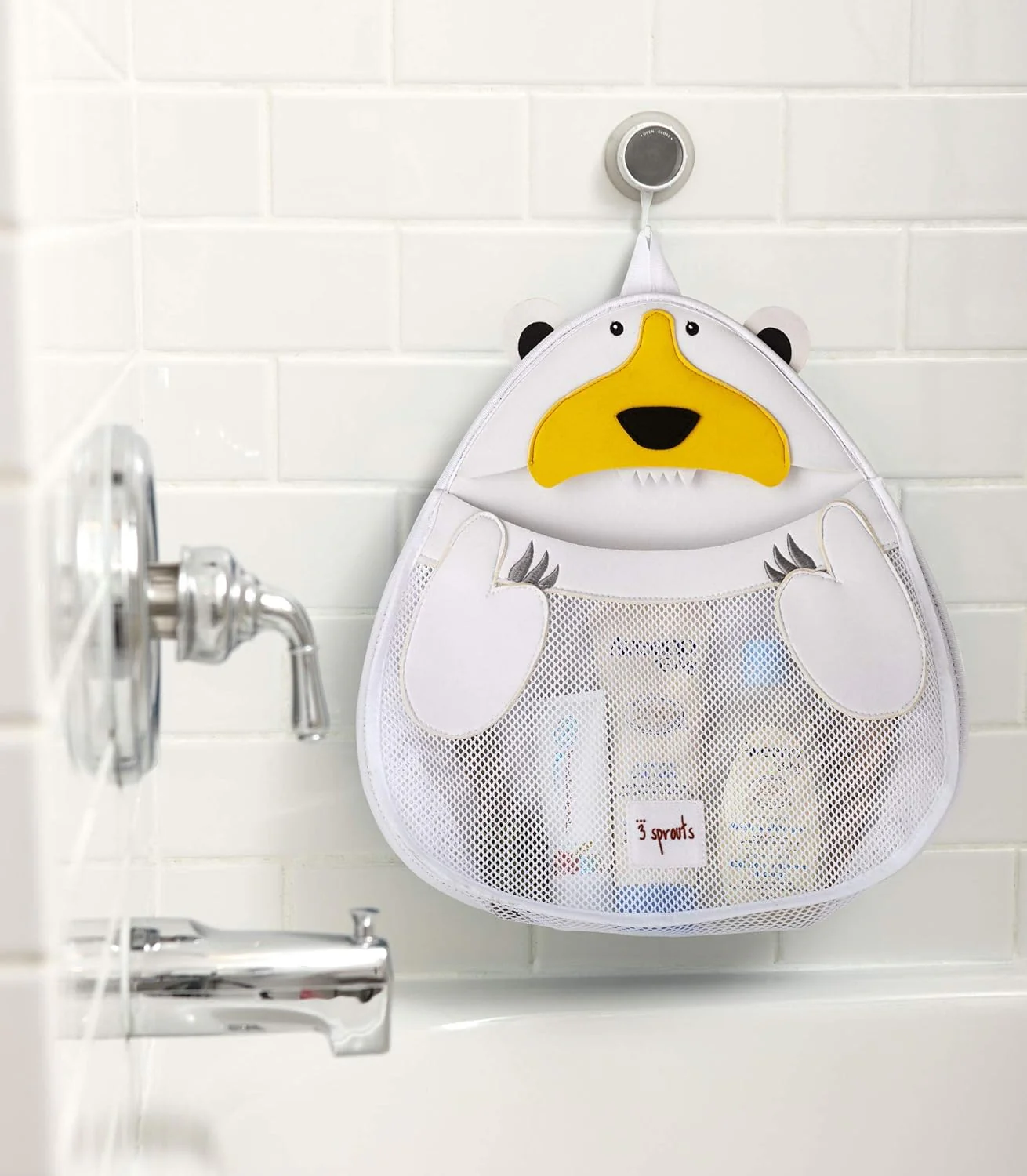 3 Sprouts Baby Bath Toy Bag for Bath Toys - Polar Bear - Image 4