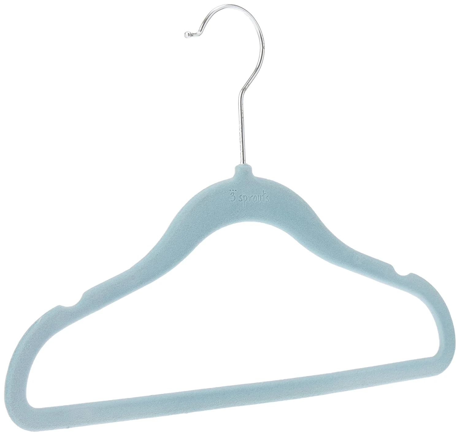 3 Sprouts Baby Hangers - Non-slip Velvet hangers for Nursery - Whale Blue - Image 2