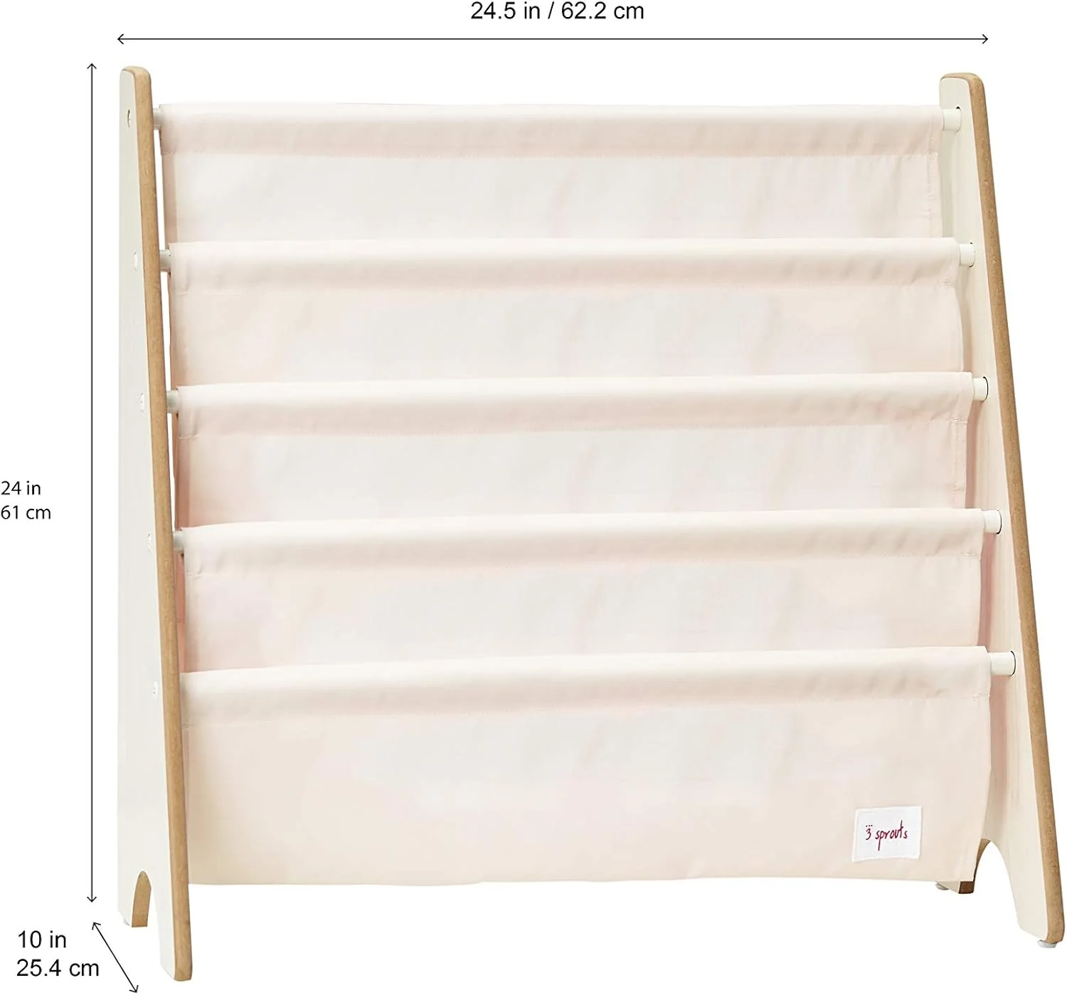 3 Sprouts Children's Book Rack - Llama - Image 3