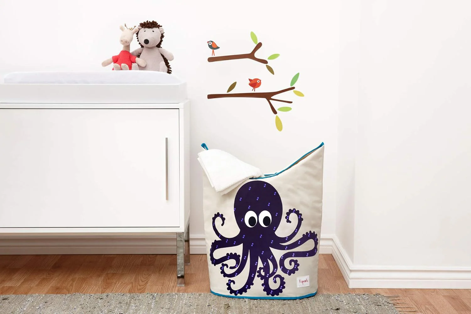3 Sprouts Laundry Hamper Bin - Octopus - Image 3