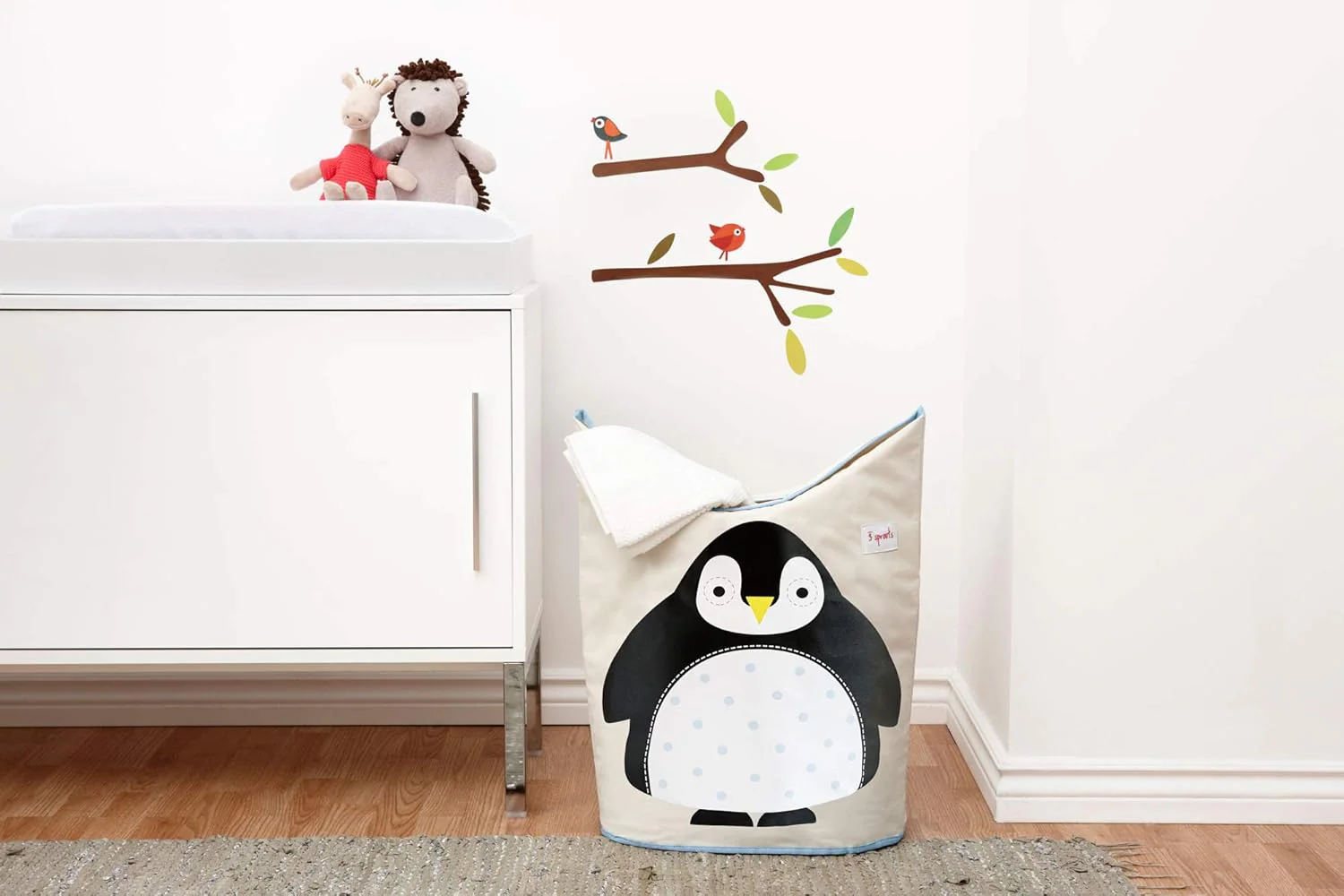 3 Sprouts Laundry Hamper Bin - Pengiun - Image 4