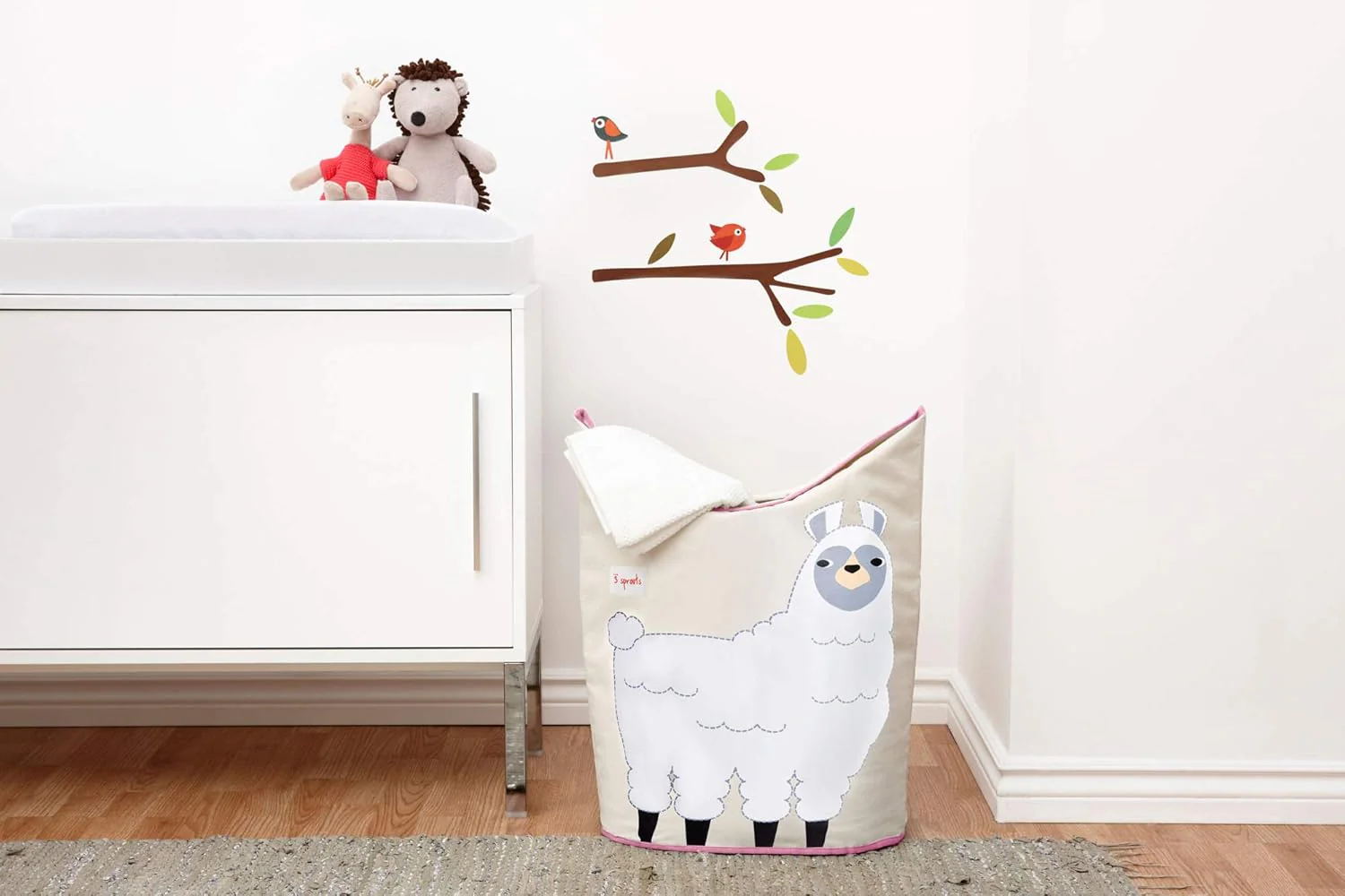 3 Sprouts Laundry Hamper Bin - Llama - Image 4