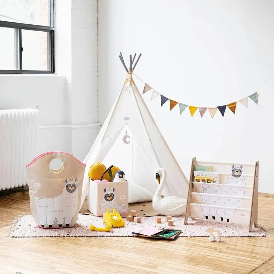 3 Sprouts Llama Bundle (Bookrack & Hamper) - Image 2