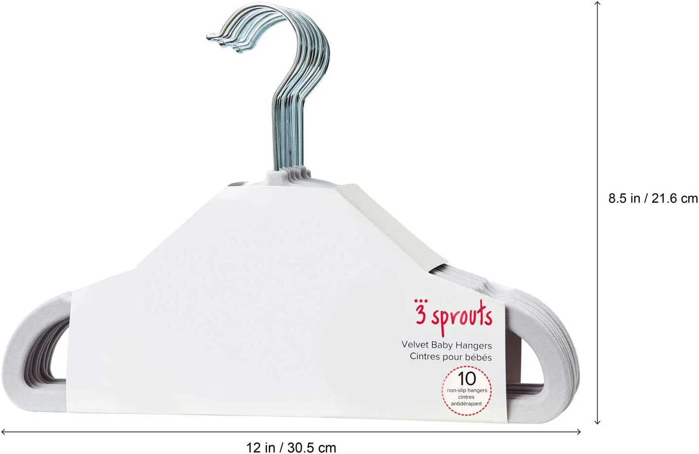 3 Sprouts Sprouts Baby Hangers - Elephant (X10) - Image 3
