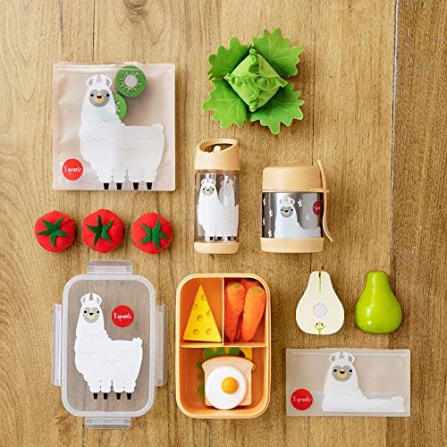 3 Sprouts Stainless Steel Food Flask and Spork for Kids - Llama - Image 4