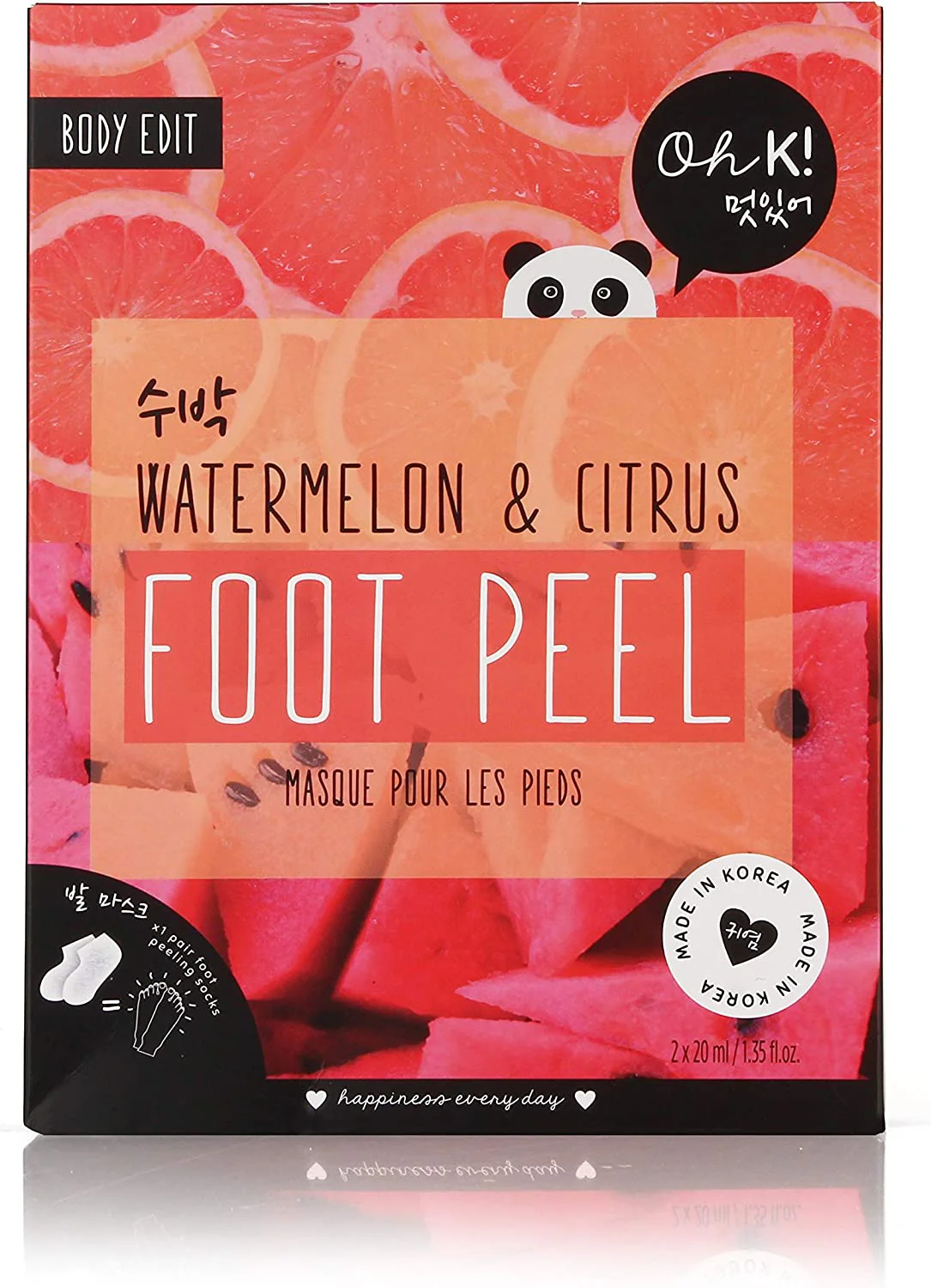 Oh K! Korean Beauty Foot Peel/Foot Mask - Watermelon