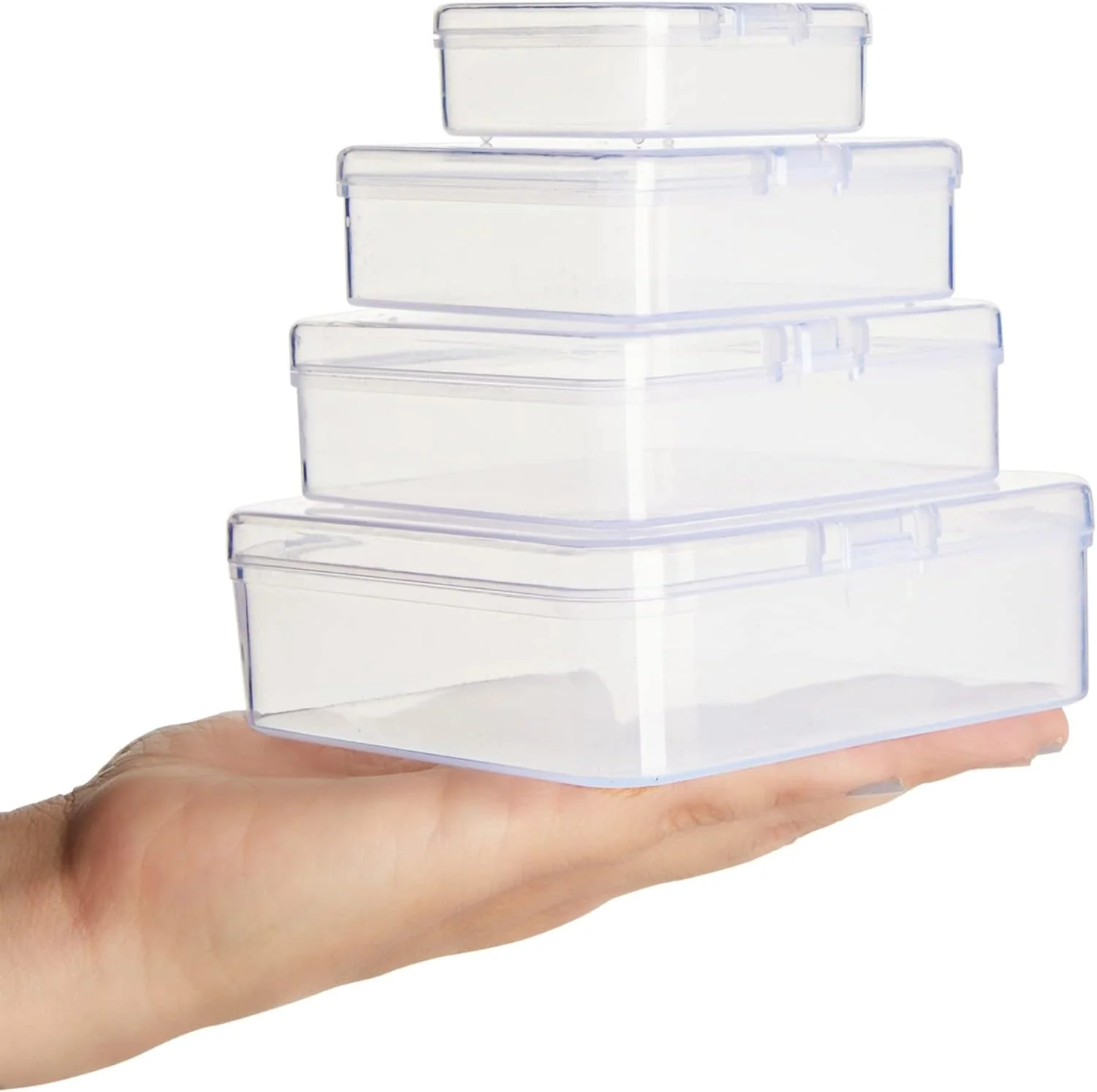 40 Piece Empty Square Mini Storage Containers with Lids (4 Sizes) - Image 4