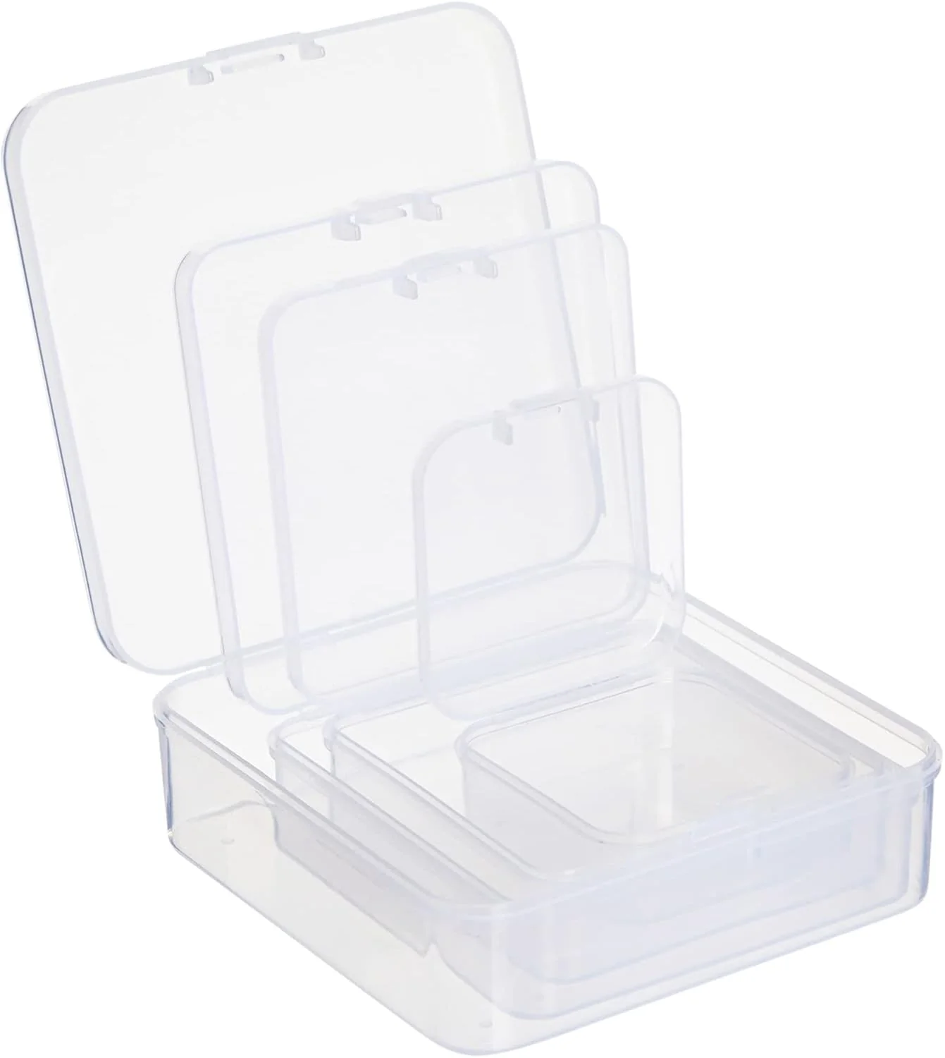 40 Piece Empty Square Mini Storage Containers with Lids (4 Sizes) - Image 6