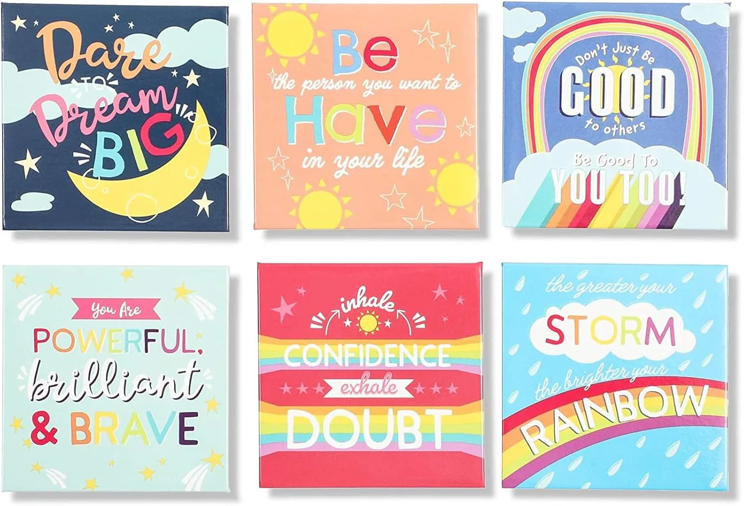 6 Fridge Magnetic To-Do List Notepad with 6 Inspirational Magnets - Image 4