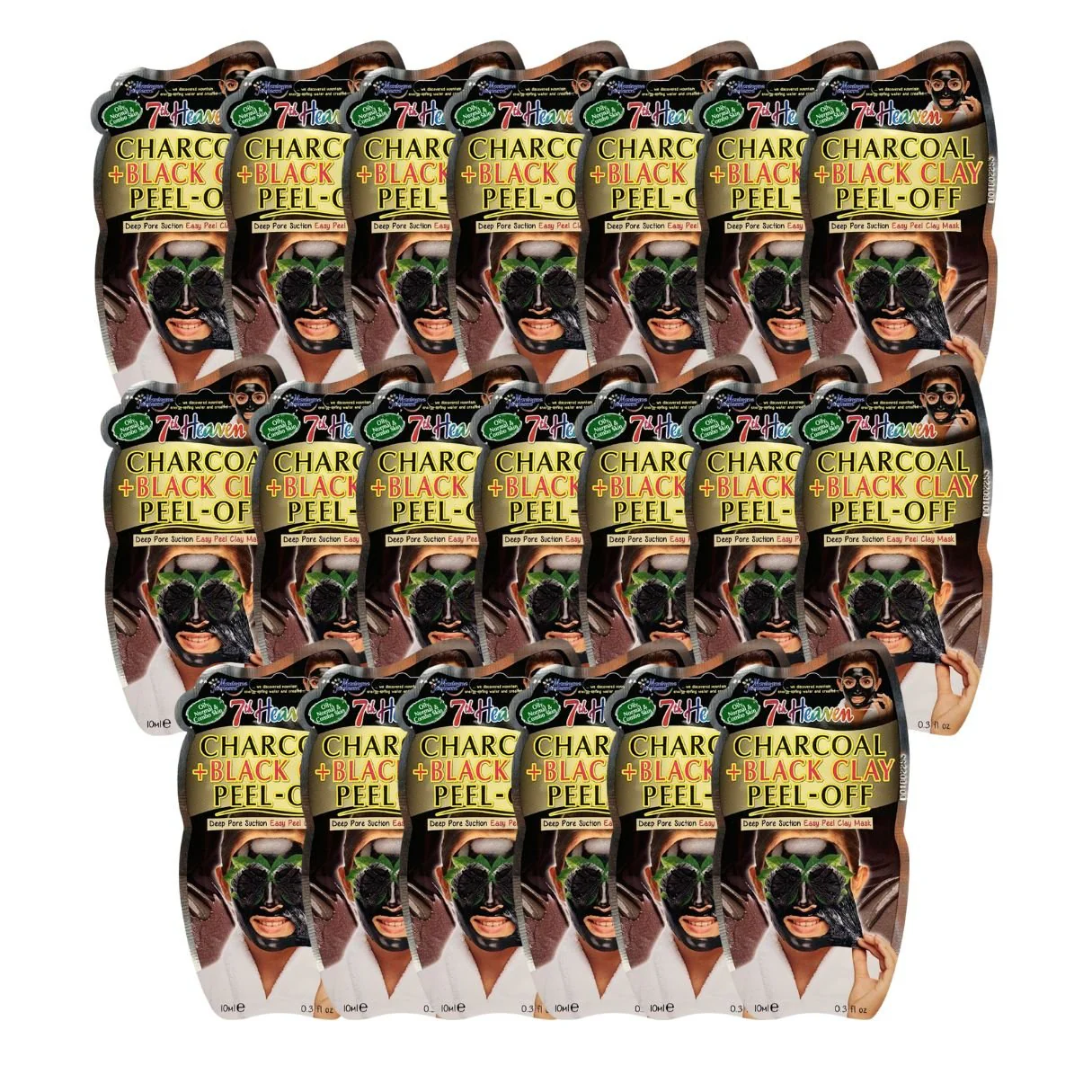 7th Heaven Charcoal + Black Clay Peel-Off 15g - 20 Pack