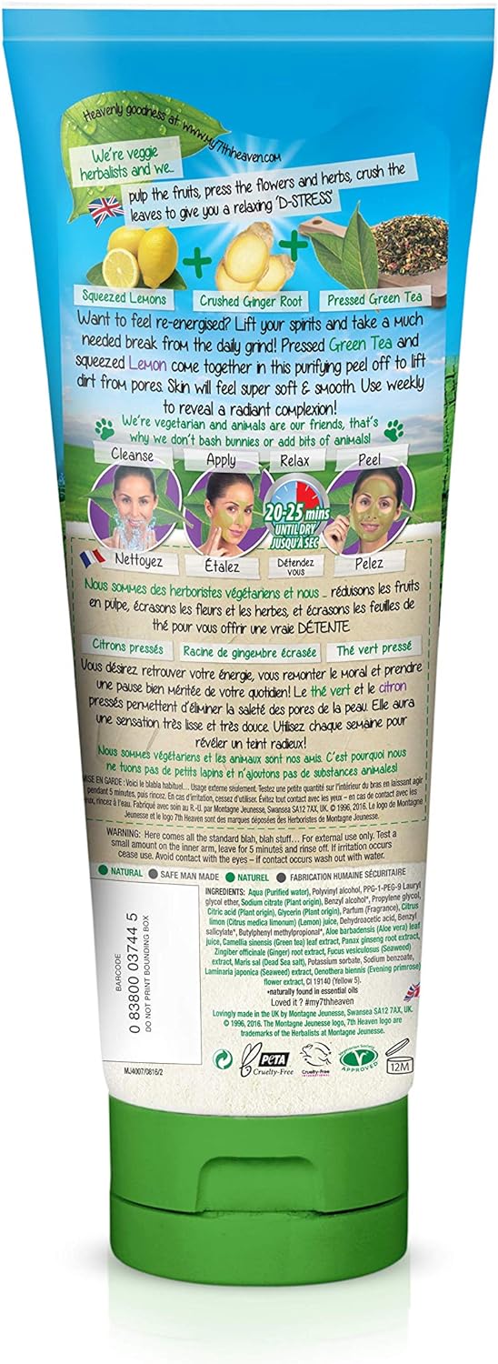 7th Heaven Green Tea Peel-Off 175ml Tube - 3 Pack - Image 4
