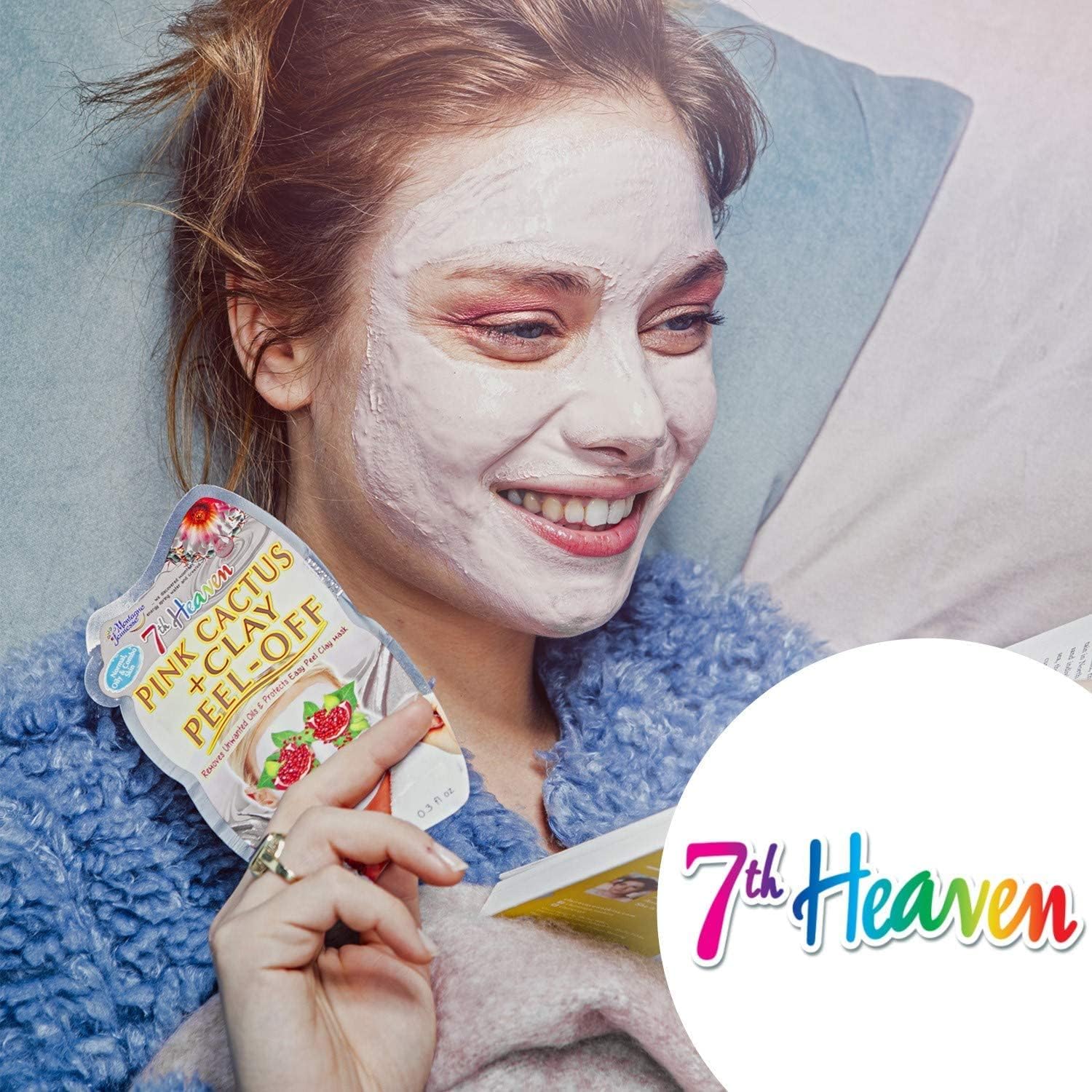 7th Heaven Pink Cactus Clay Peel Off Masks - 12 Pack - Image 5