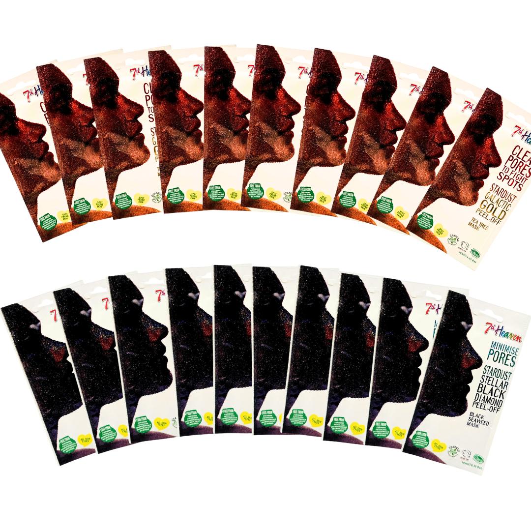 7th Heaven Stardust Peel-Off Mask Duo - 20 Pack