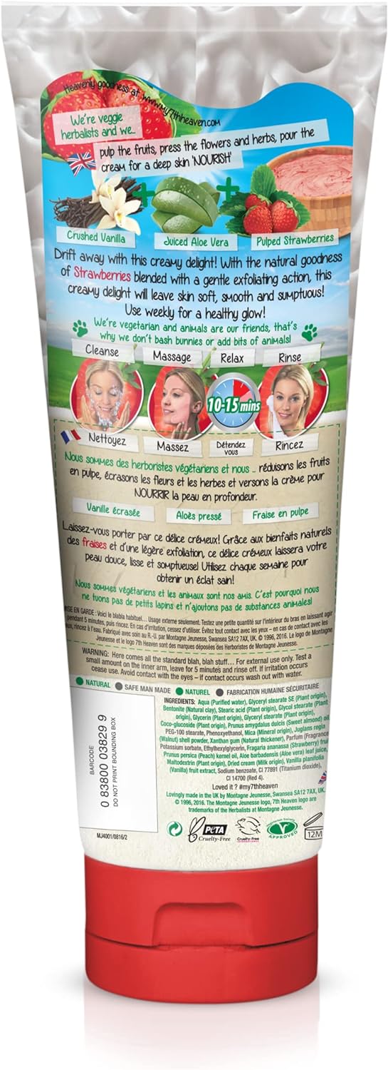 7th Heaven Strawberry Cream Hydrating Face Mask (175g) - Image 2
