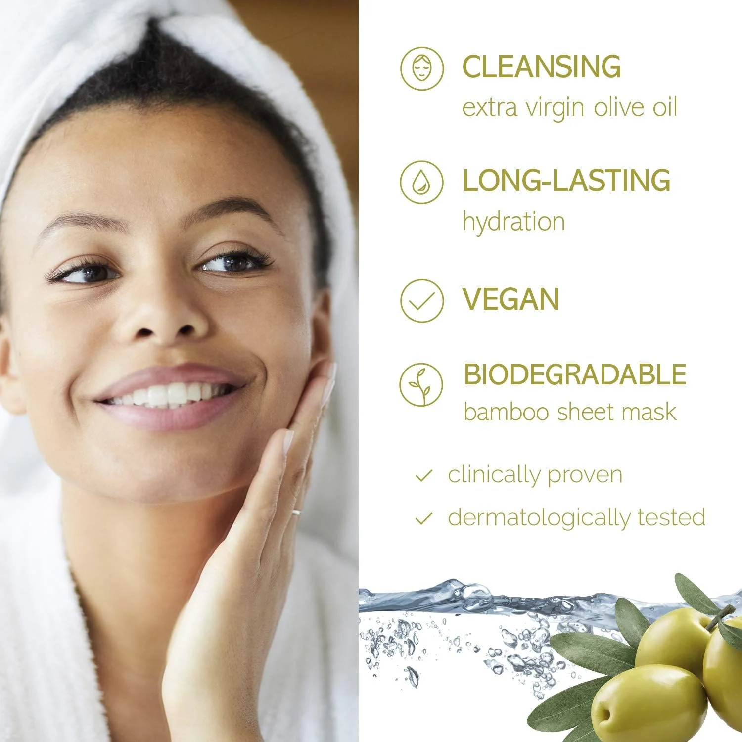 7th Heaven Superfood Hydration Extra Virgin Olive Oil Sheet Masks - 12 Pack - Image 3