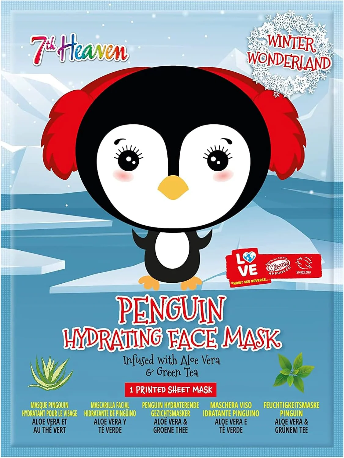 7th Heaven Winter Wonderland Penguin Facial Sheet Mask - 20 Pack - Image 2