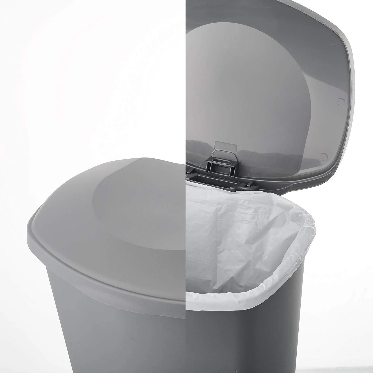 Addis 50 Litre Light Grey Kitchen Pedal Bin - Eco Edition - Image 2