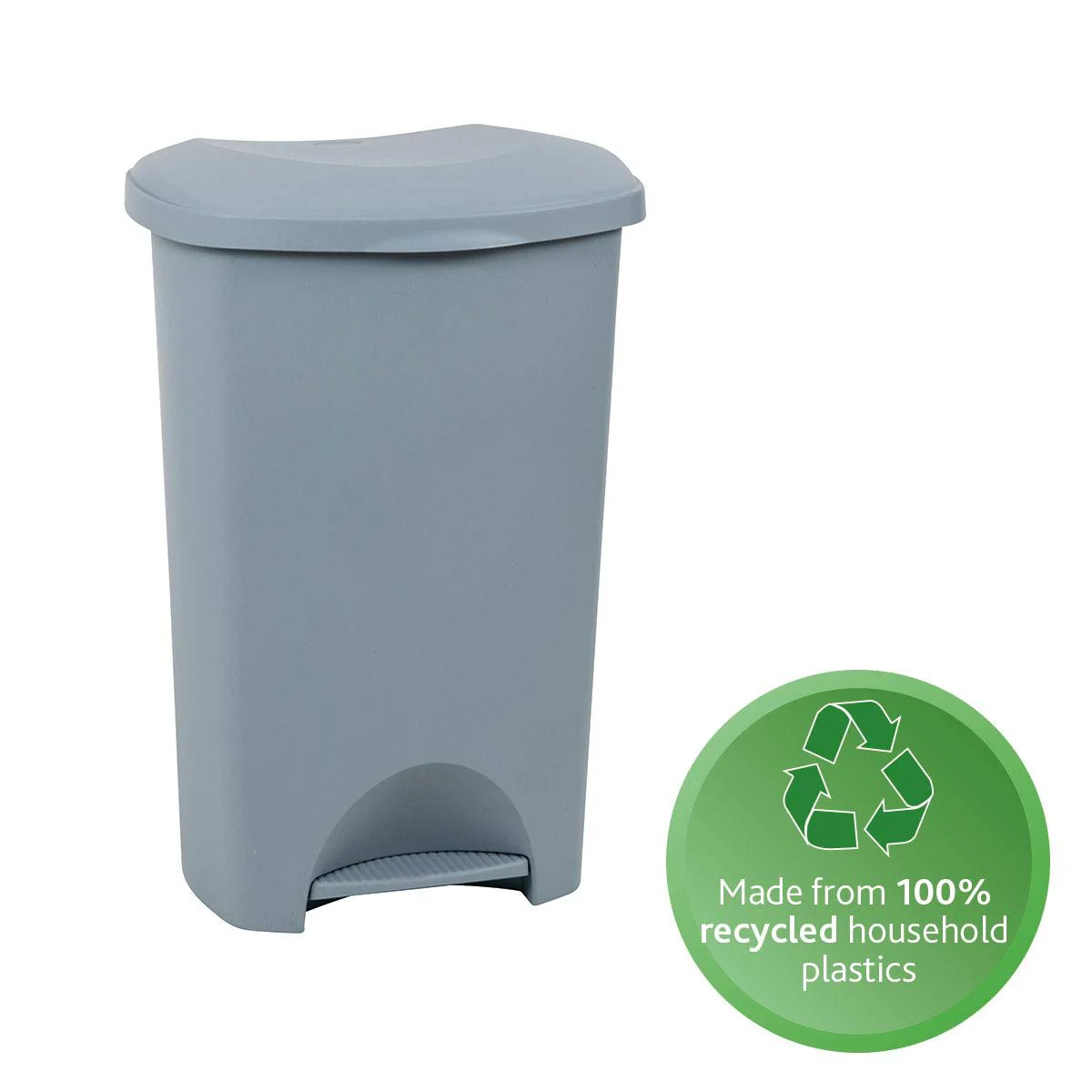Addis 50 Litre Light Grey Kitchen Pedal Bin - Eco Edition - Image 4