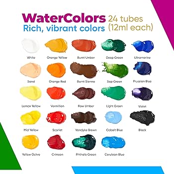 AEM Watercolour Paint Set - 24 x 12ml colours - Image 3