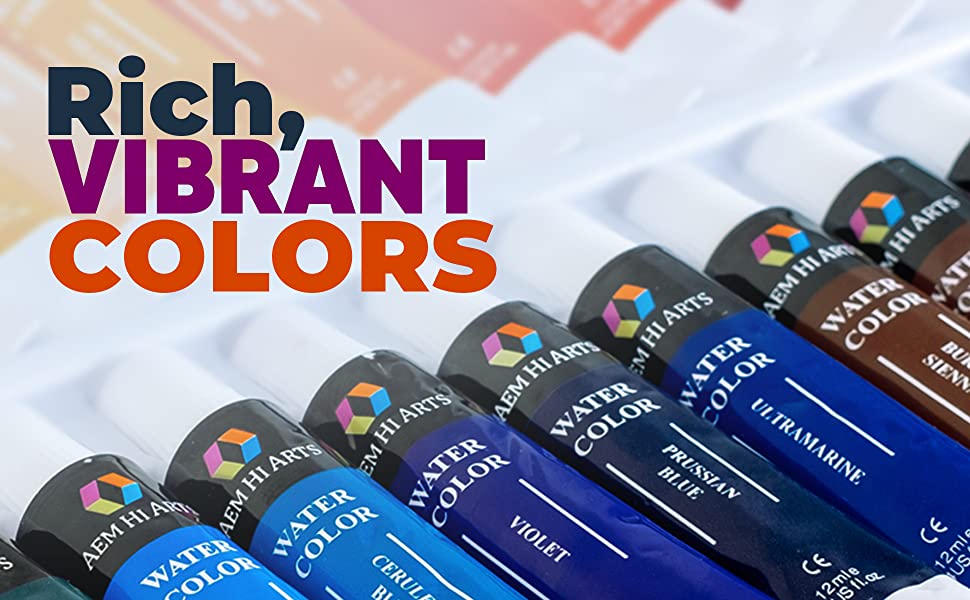 AEM Watercolour Paint Set - 24 x 12ml colours - Image 5