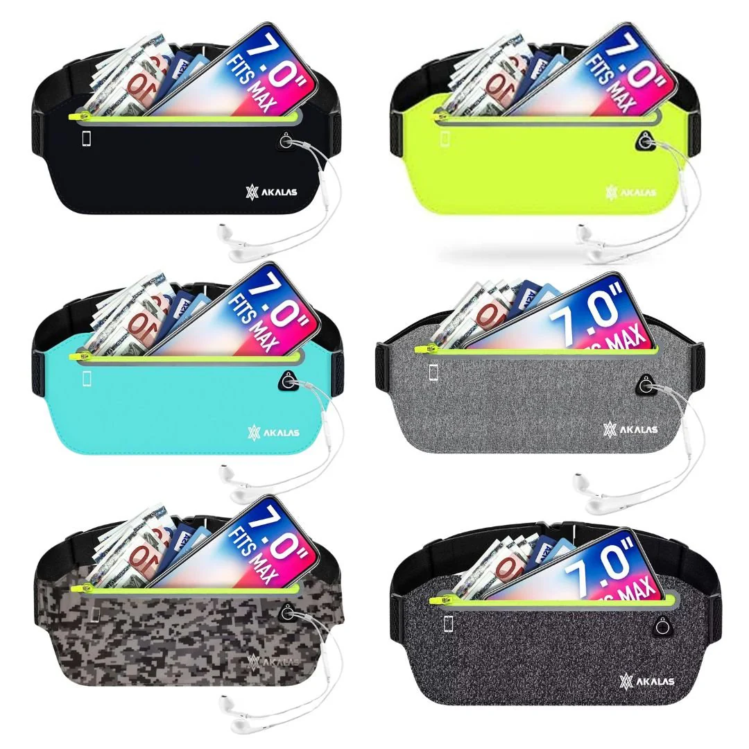 Akalas Ultra Slim Running Belt Waist Pack (Various Colours)