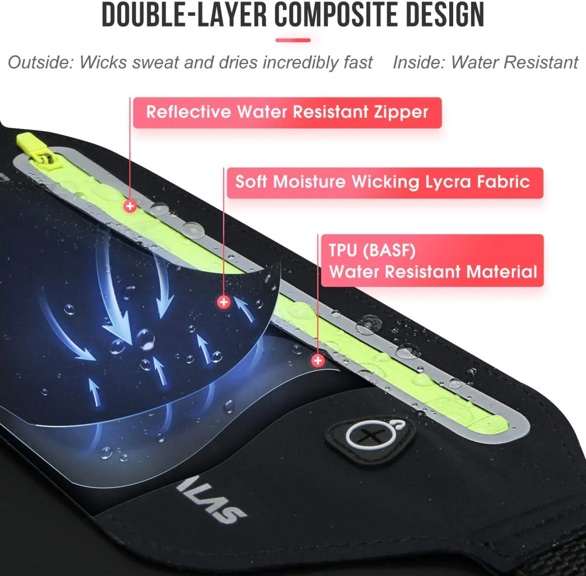 Akalas Ultra Slim Running Belt Waist Pack (Various Colours) - Image 5
