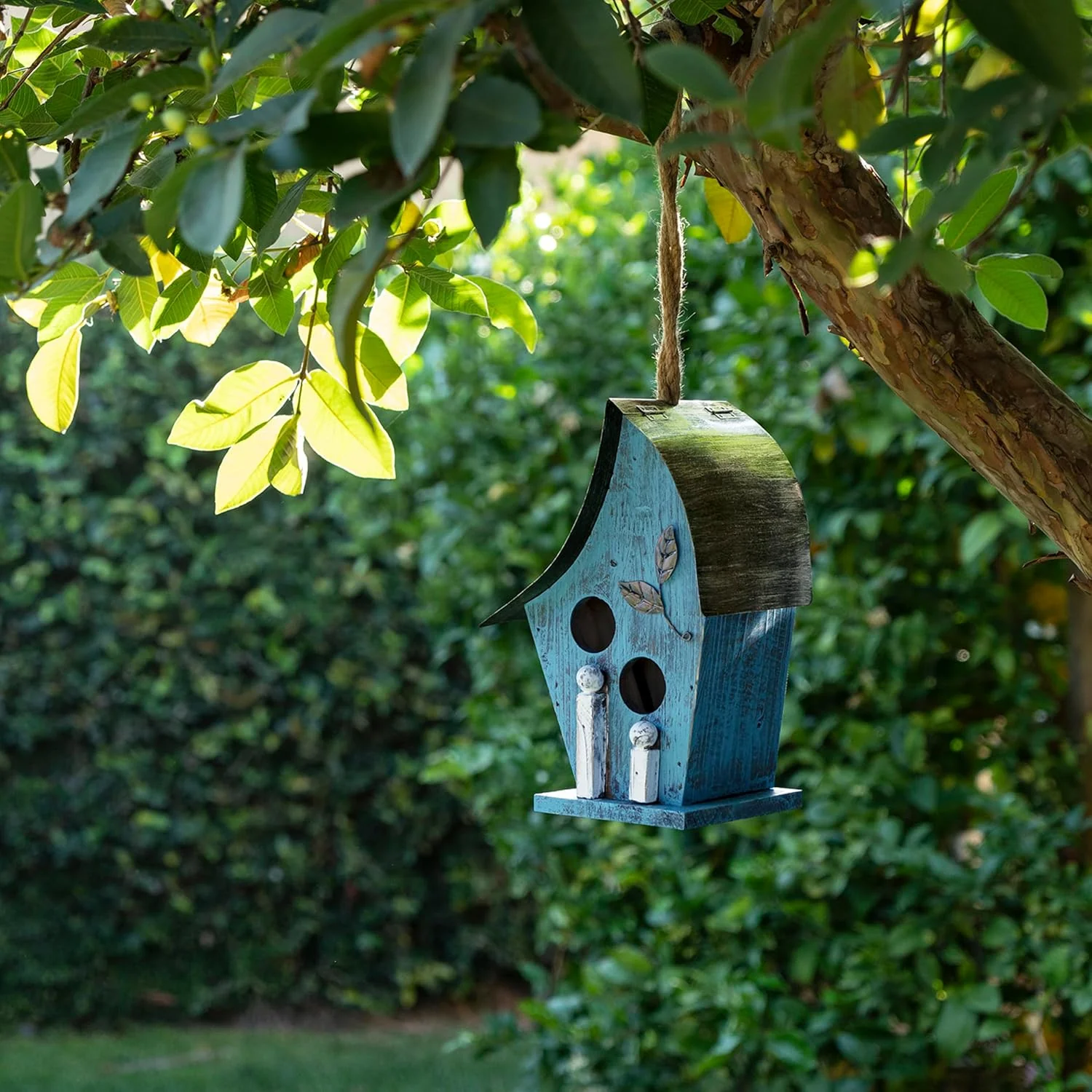Alpine Corporation 30cm Outdoor Hanging Birdhouse - Blue - Image 2