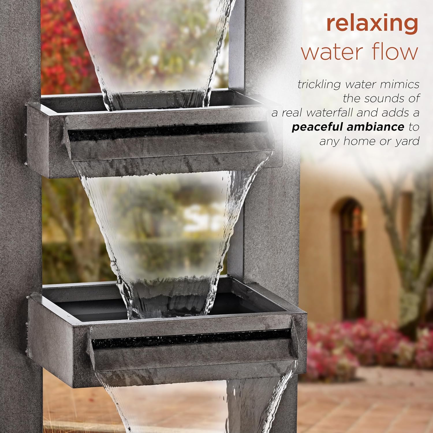Alpine Corporation Metal Fountain - Grey - Image 4