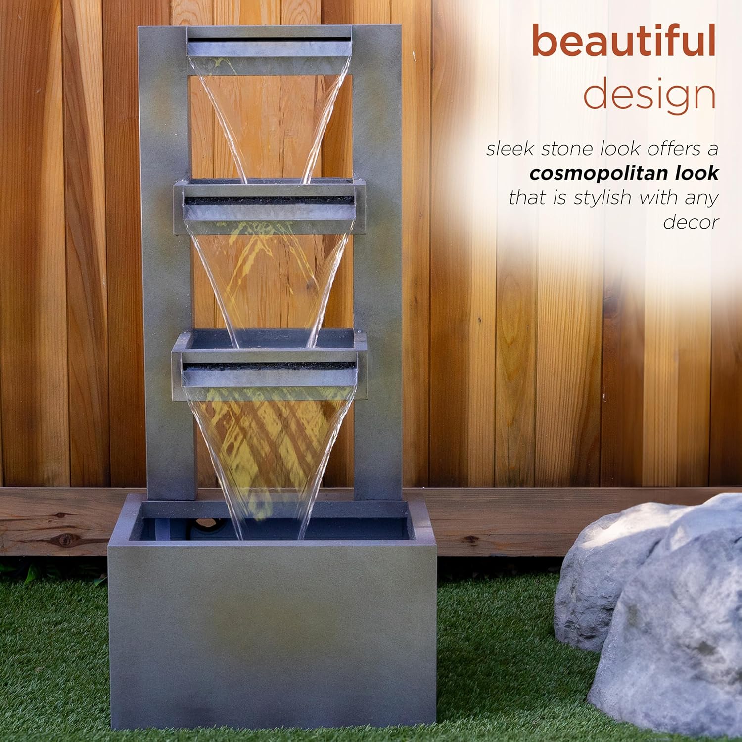 Alpine Corporation Metal Fountain - Grey - Image 5