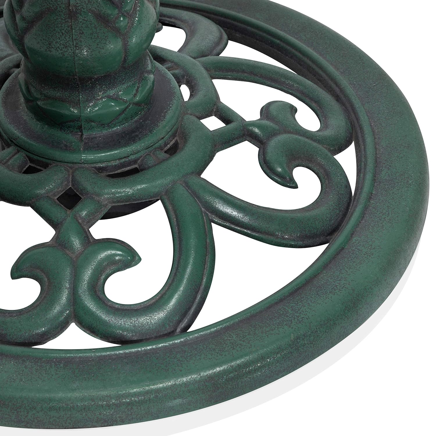 Alpine Corporation Outdoor Pedestal Birdbath - Green - Image 10