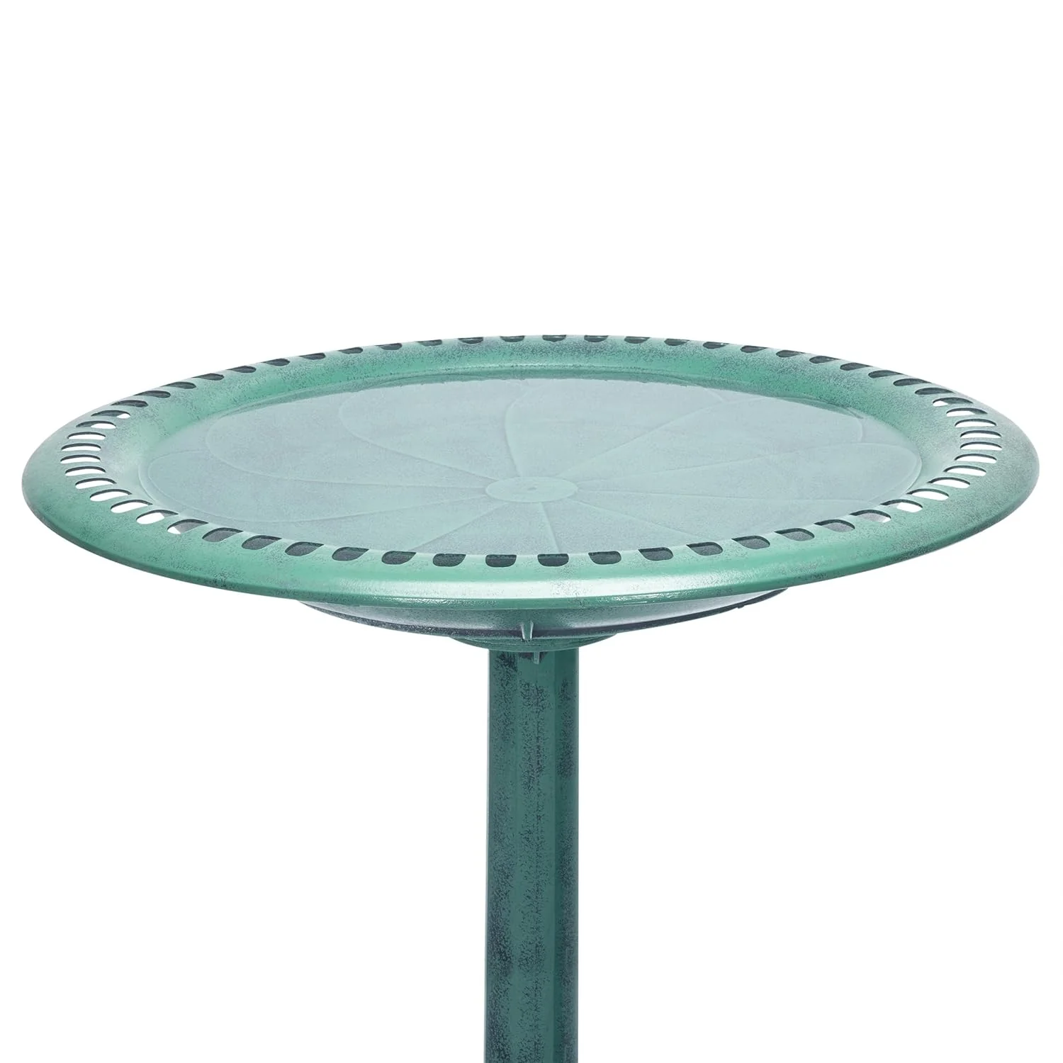 Alpine Corporation Outdoor Pedestal Birdbath - Green - Image 2
