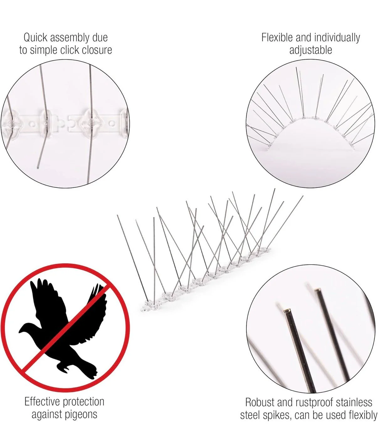 Amazy Plastic Bird Spikes 3 Meter Deterrent - Image 2