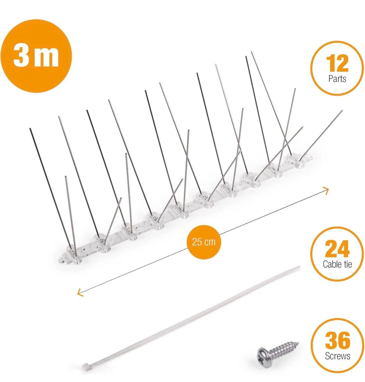Amazy Plastic Bird Spikes 3 Meter Deterrent - Image 4