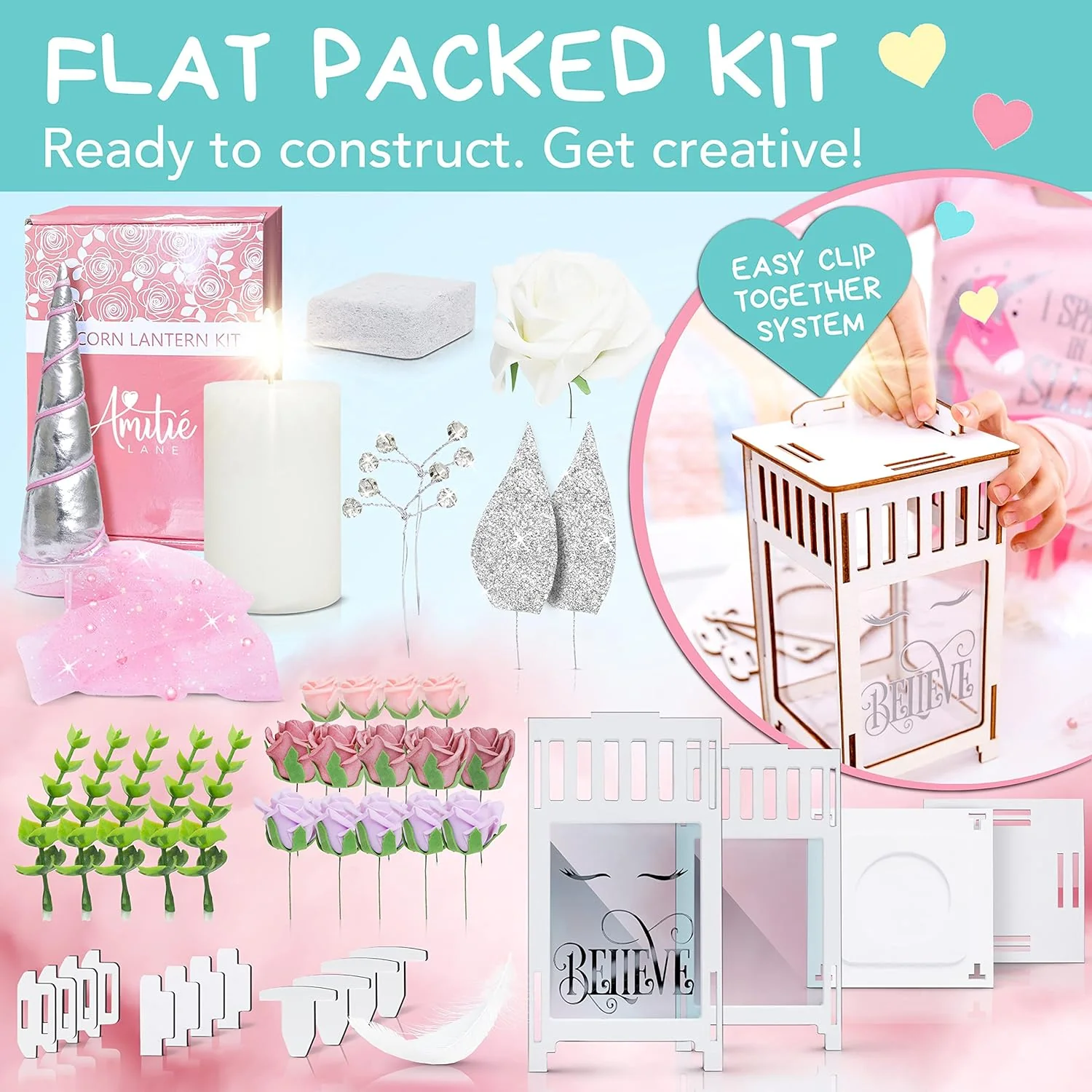 Amiti Lane DIY Unicorn Lantern Night Light Craft Kit - Image 7