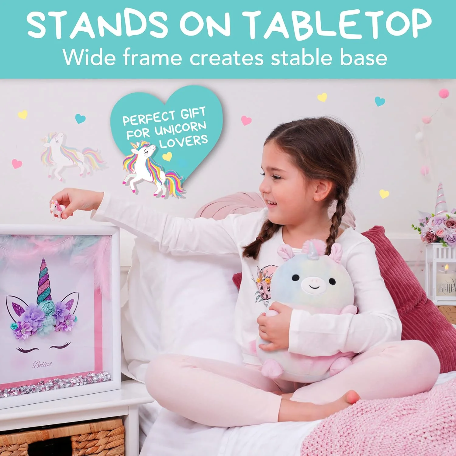 Amitié Lane DIY Unicorn Picture Craft Kit - Create Your Own Wall Art Decor - Image 6