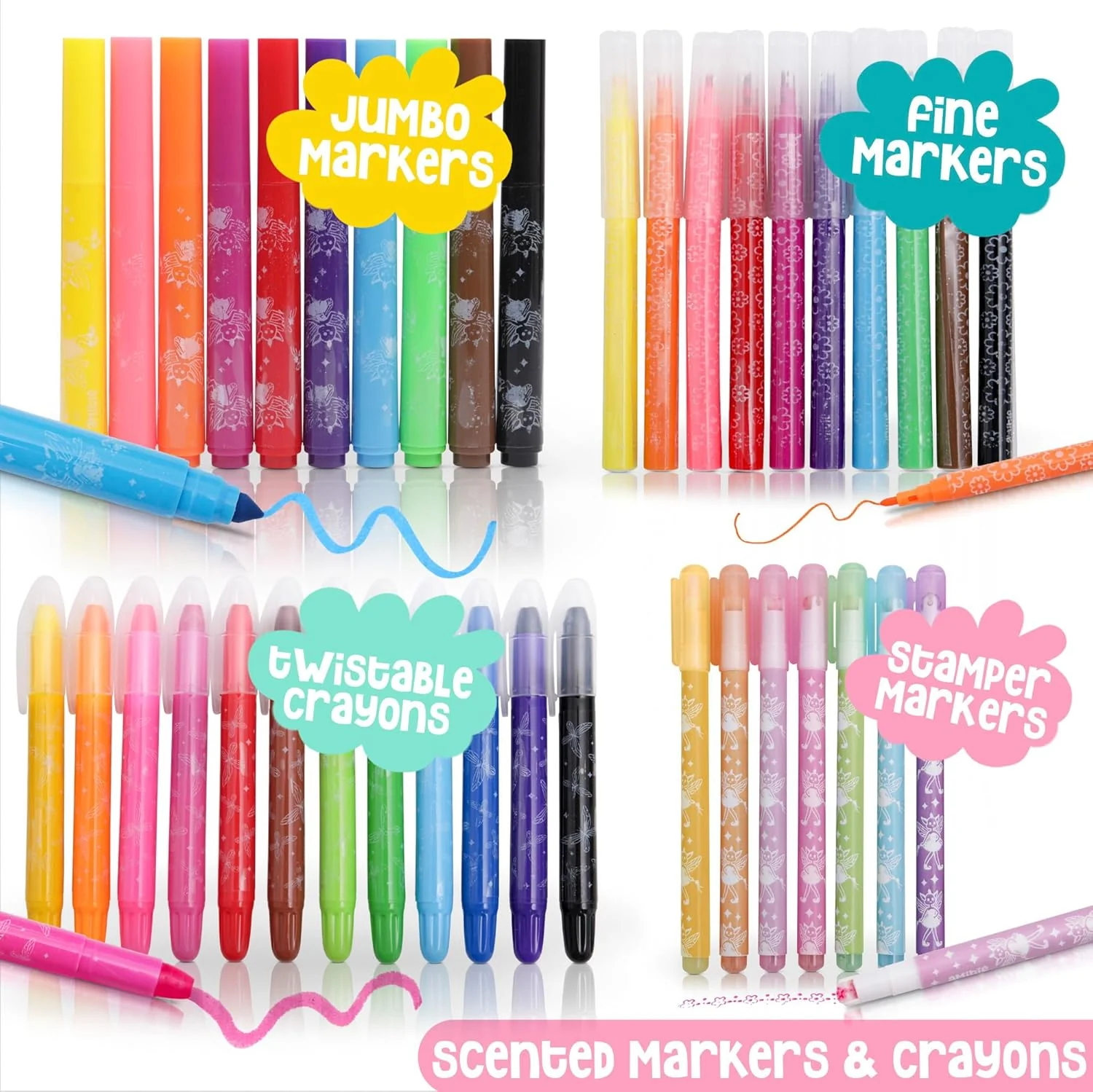 Amitié Lane Scented Markers With Fairy Pencil Case 6YRS+ - Image 6