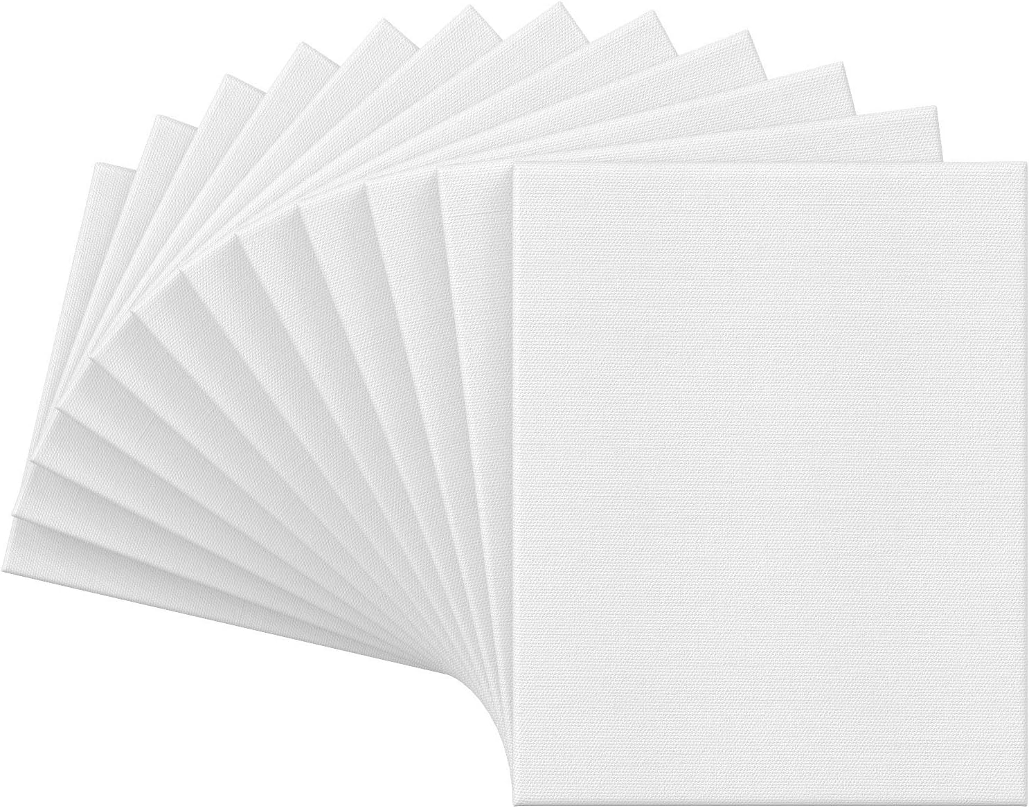 ARTEZA Premium Stretched Canvas - 8"x10" (20x25cm) - 12 Pack - Image 2