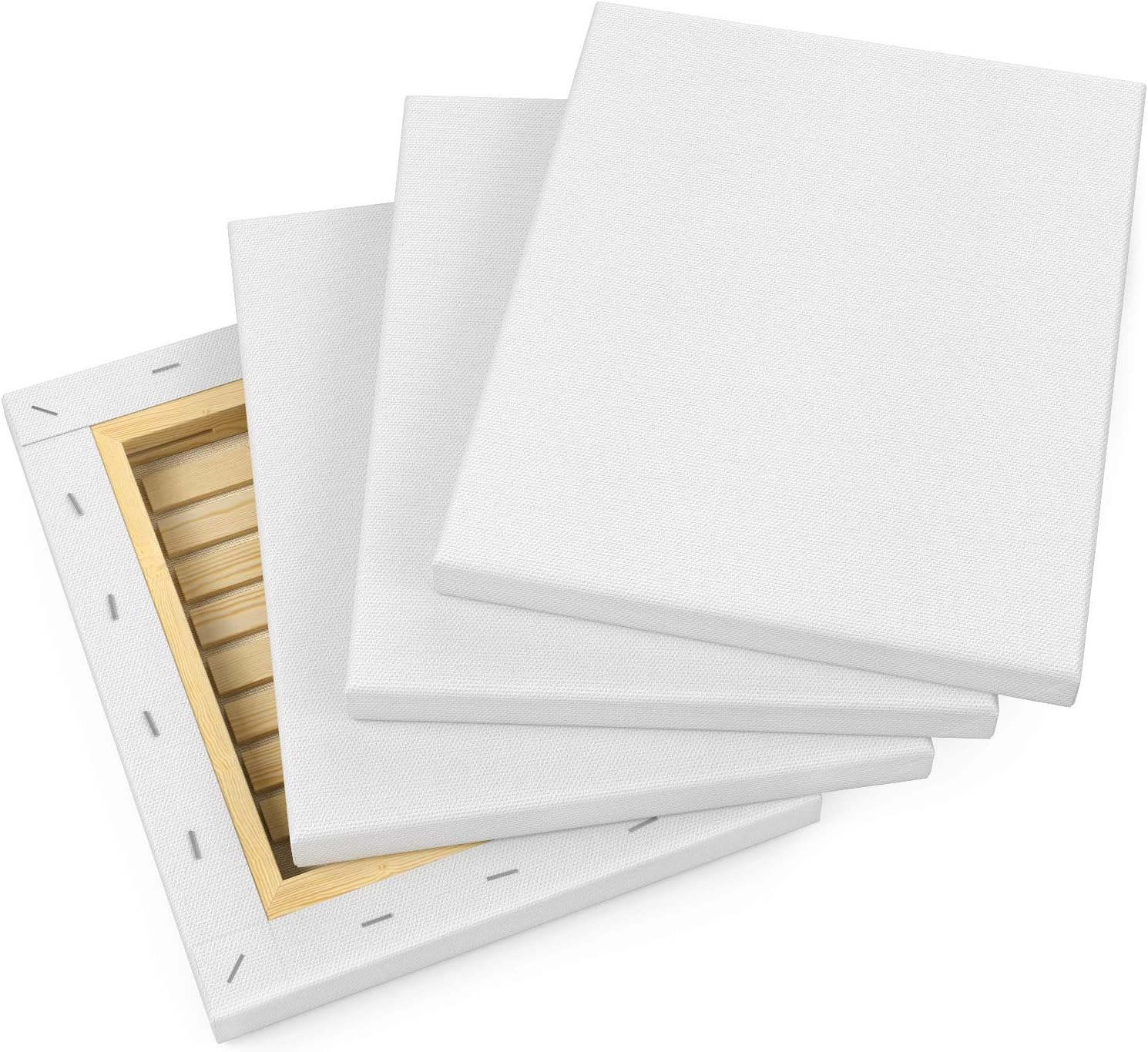 ARTEZA Premium Stretched Canvas - 8"x10" (20x25cm) - 12 Pack - Image 4