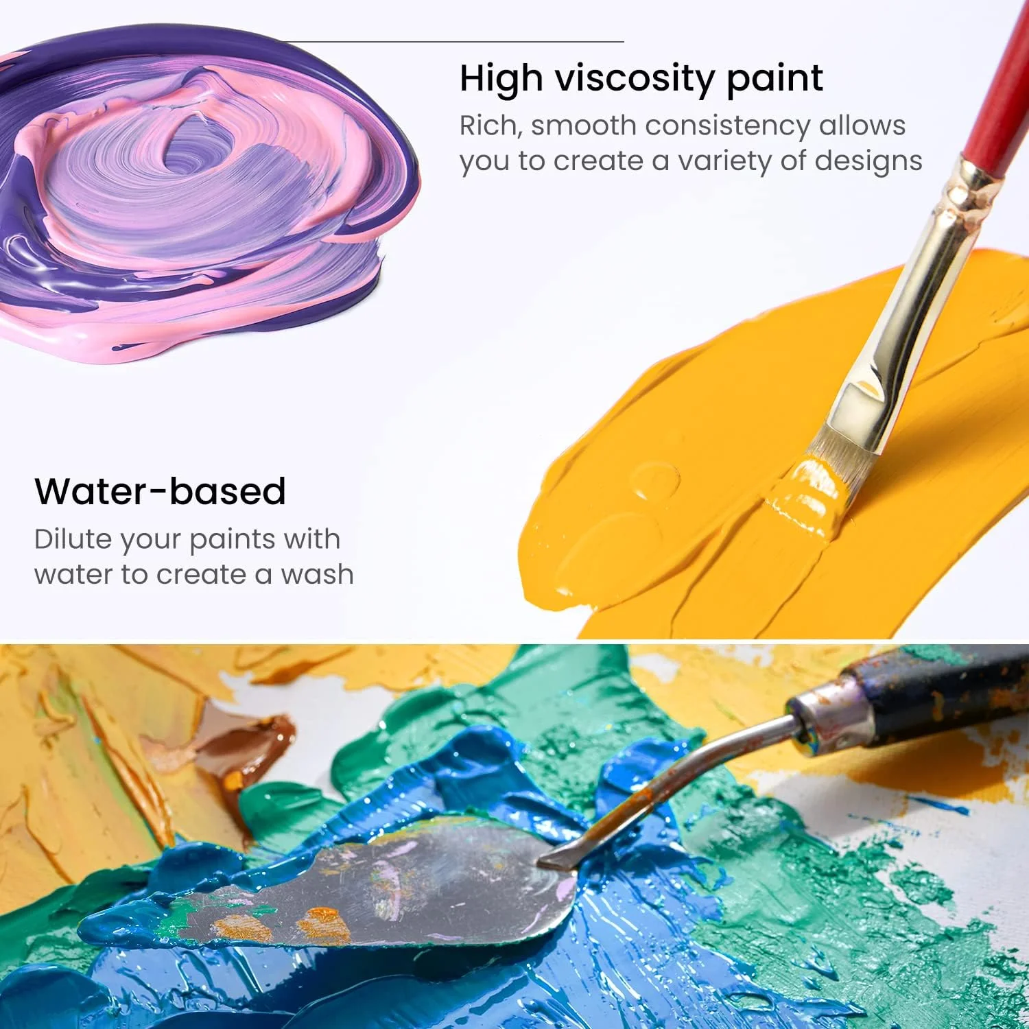 ARTEZA Acrylic Paint A505 Prussian Blue - 1000ml Jar - Image 3