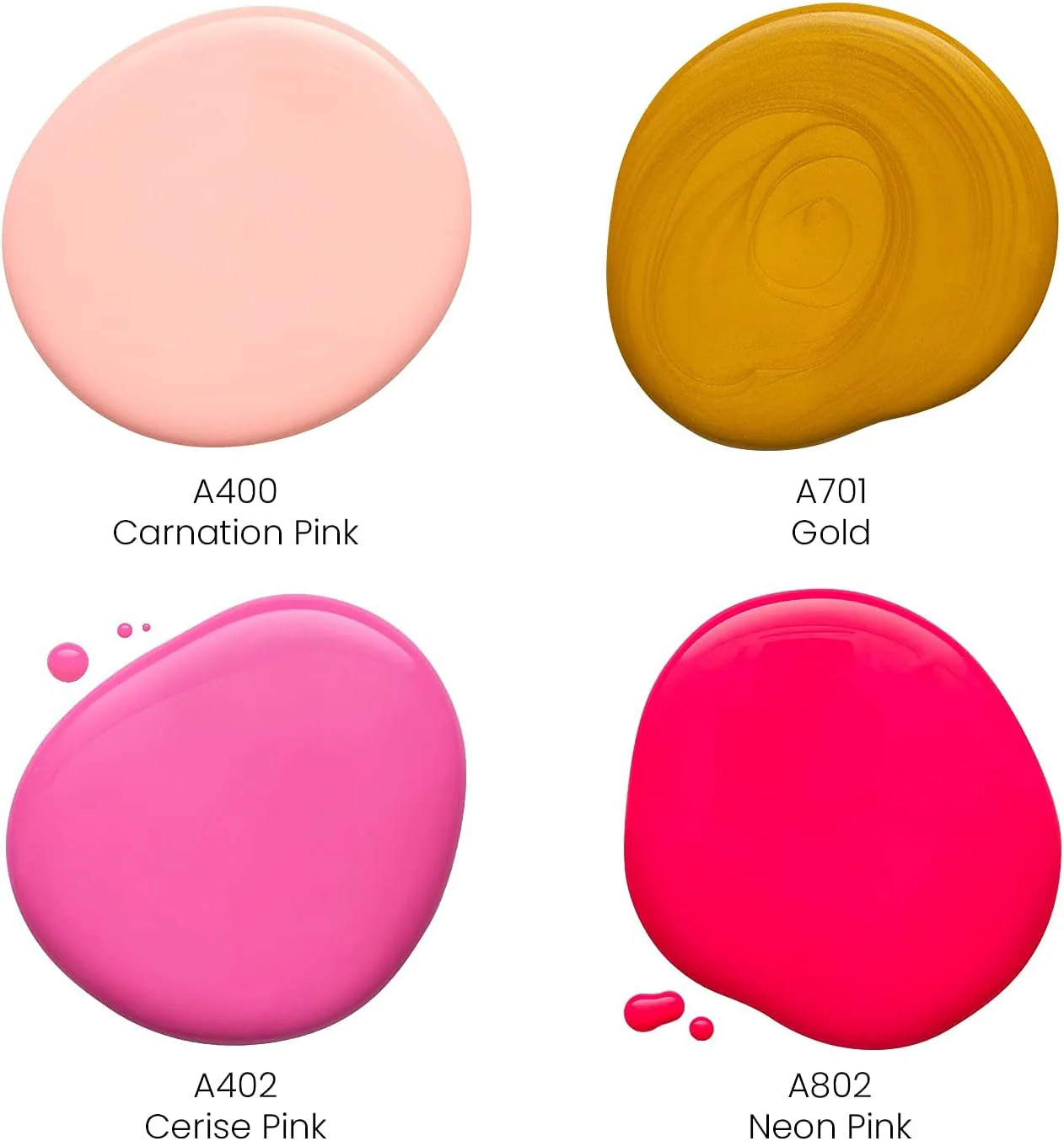 ARTEZA Acrylic Pouring Paint Set - 118ml Bottles - Set of 4 Blush Tones - Image 2